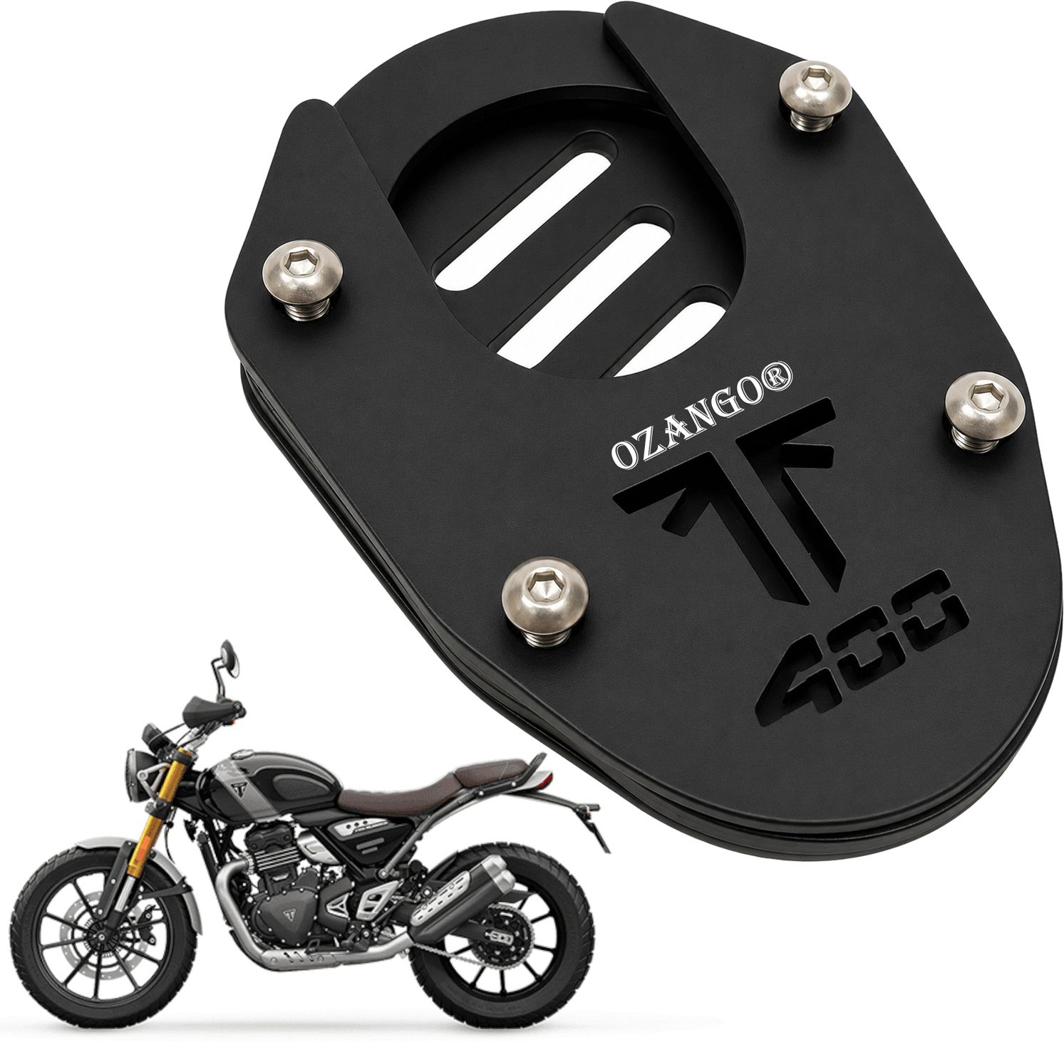 ozango Side Stand Base Extension for Triumph Scrambler 400 X Side Stand-picture-20