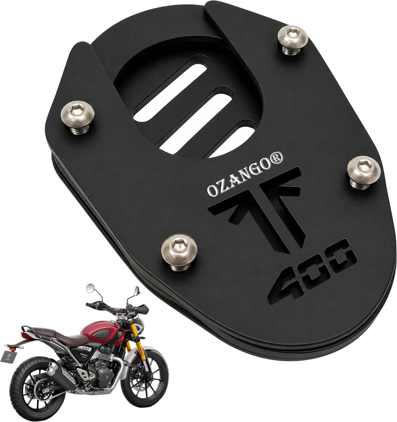 ozango Motorcycle Side Stand Support Pad for Triumph Scrambler 400 X Side Stand-picture-29
