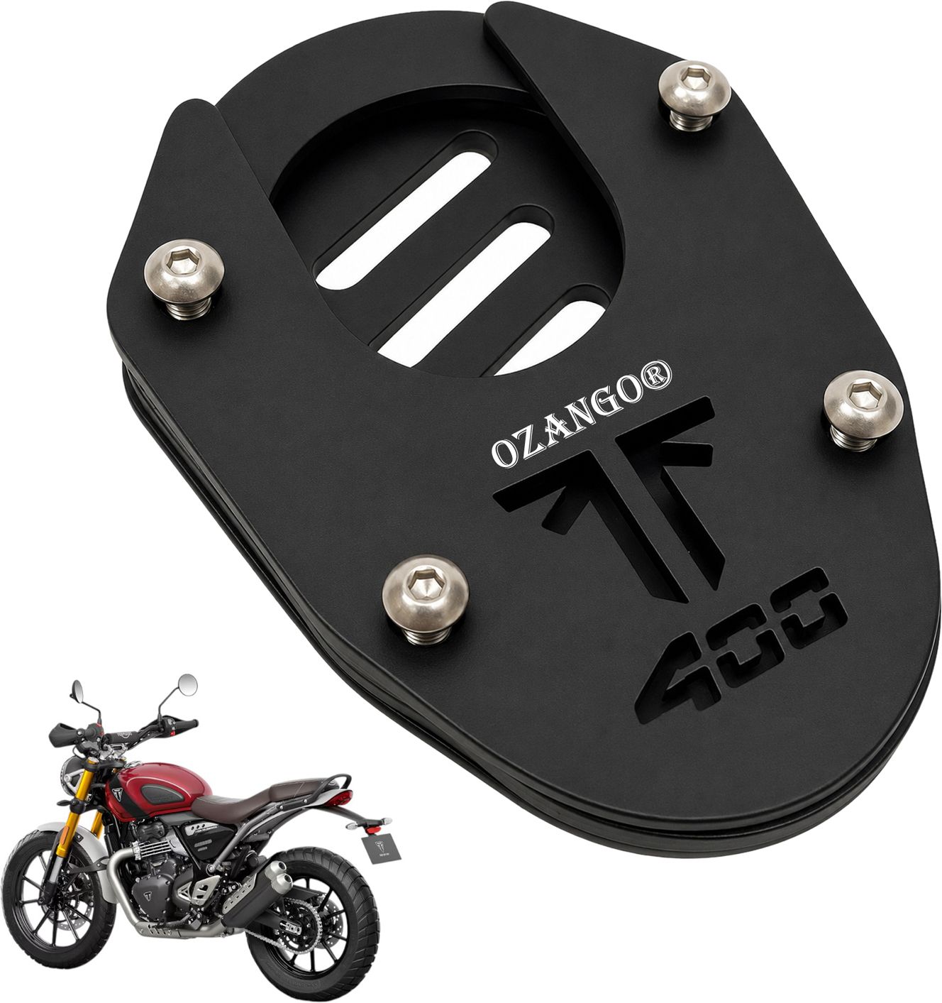 ozango Bike Stand Extension Support Plate for Triumph Scrambler 400 X Side Stand-picture-31