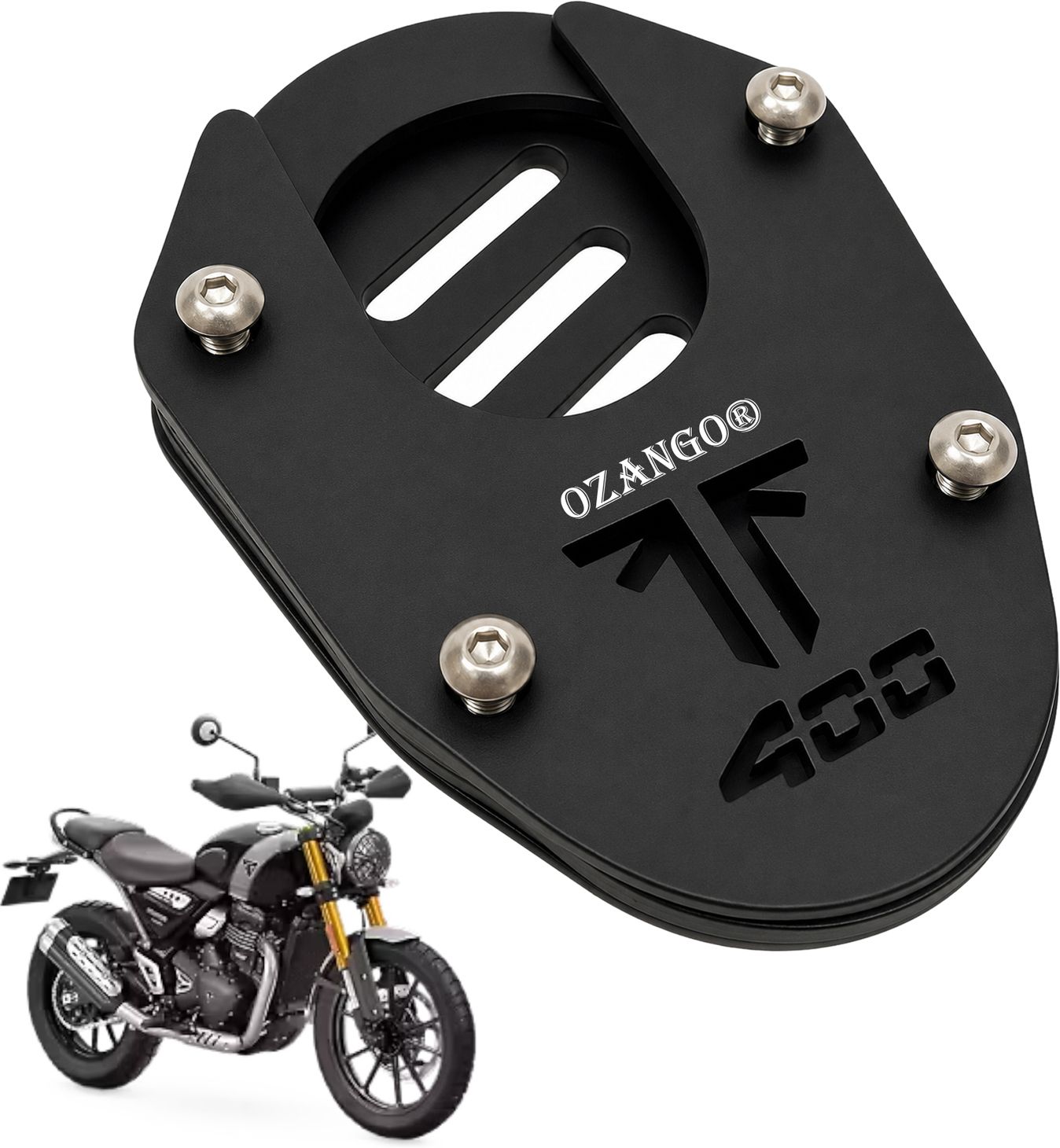 ozango Motorcycle Stand Extension Pad for Triumph Scrambler 400 X Side Stand-picture-26