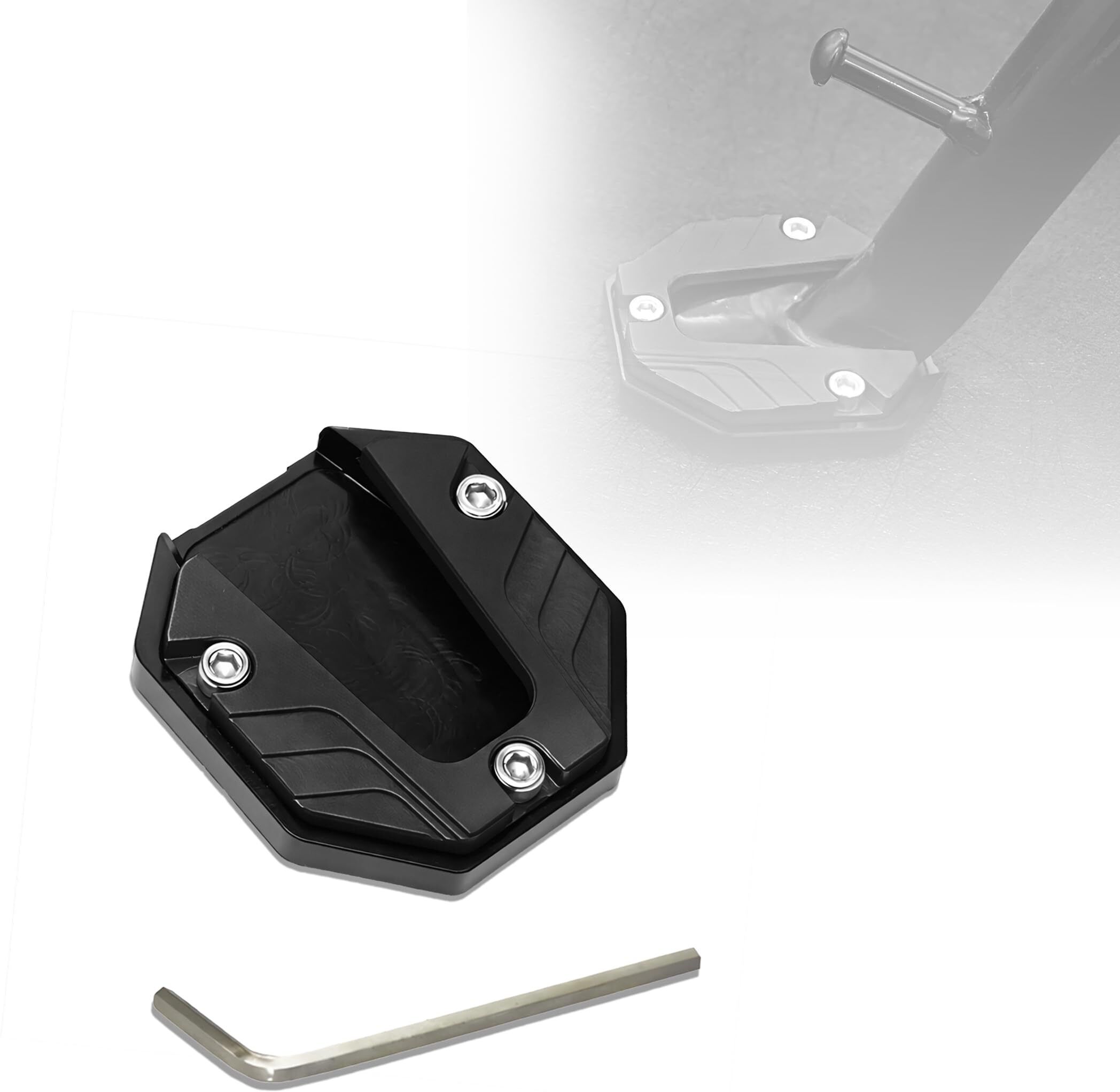 moto genius Universal Aluminum Scooty & Scooter Kickstand Extender | Stand Extension(Black) Side Stand-picture-11