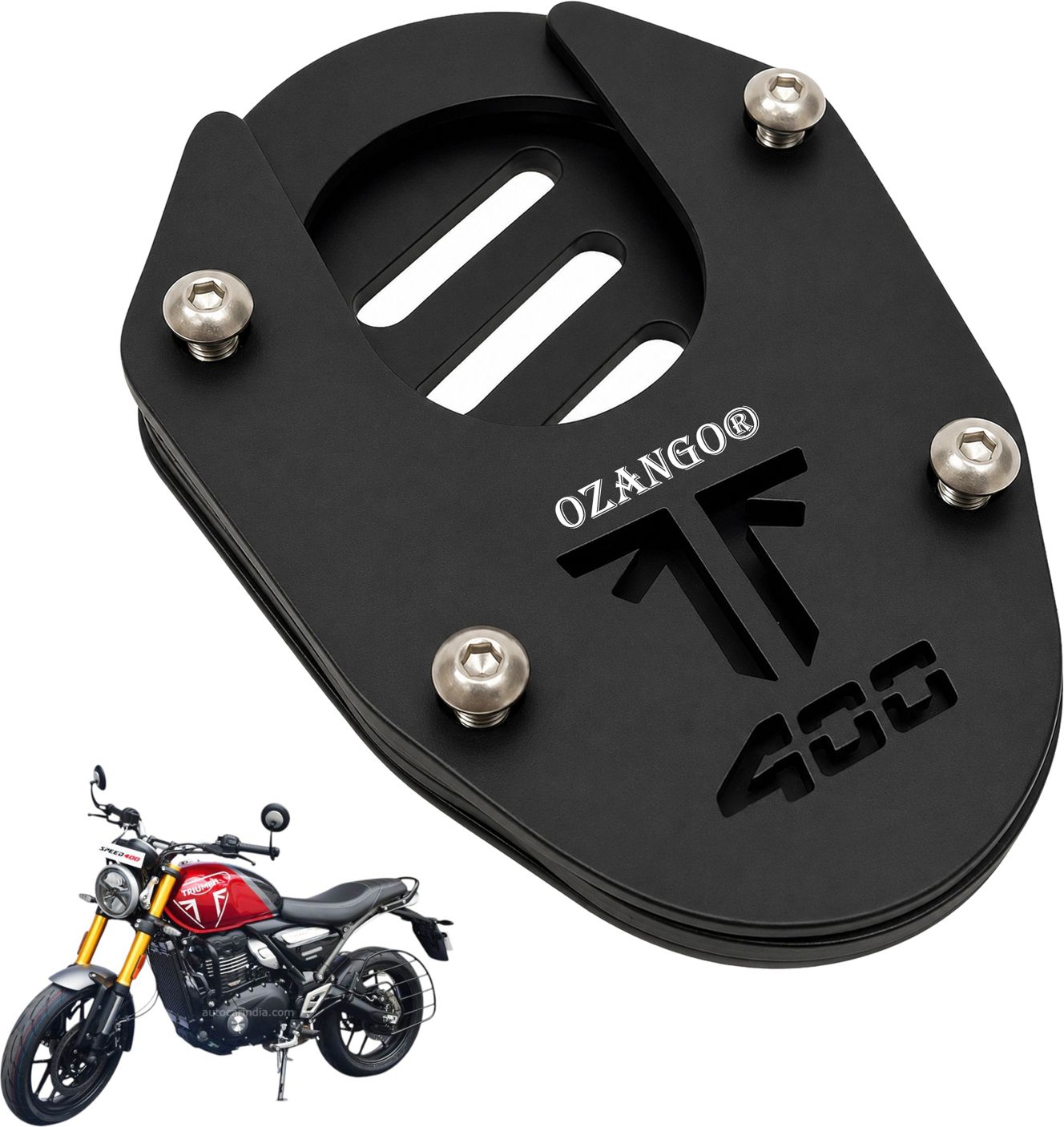 ozango Bike Side Stand Extender Base Plate for Triumph Scrambler 400 X Side Stand-picture-24