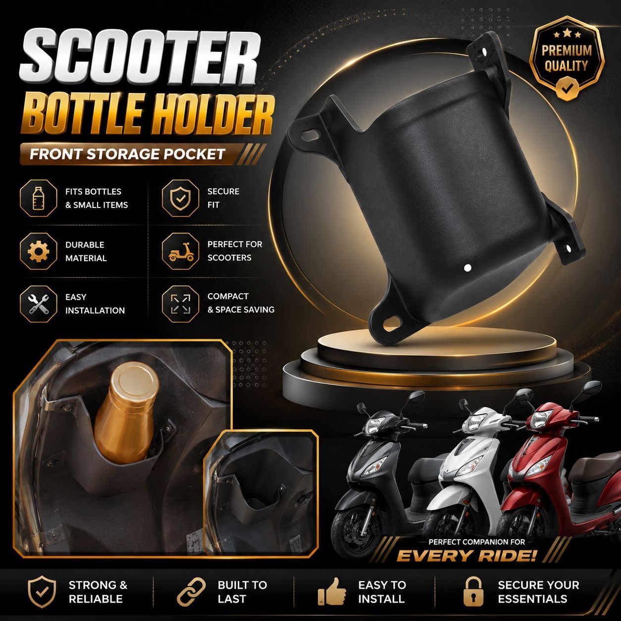 TR-6 Honda activa6g mobile box storage box glove box Bike Storage Stand-image-5