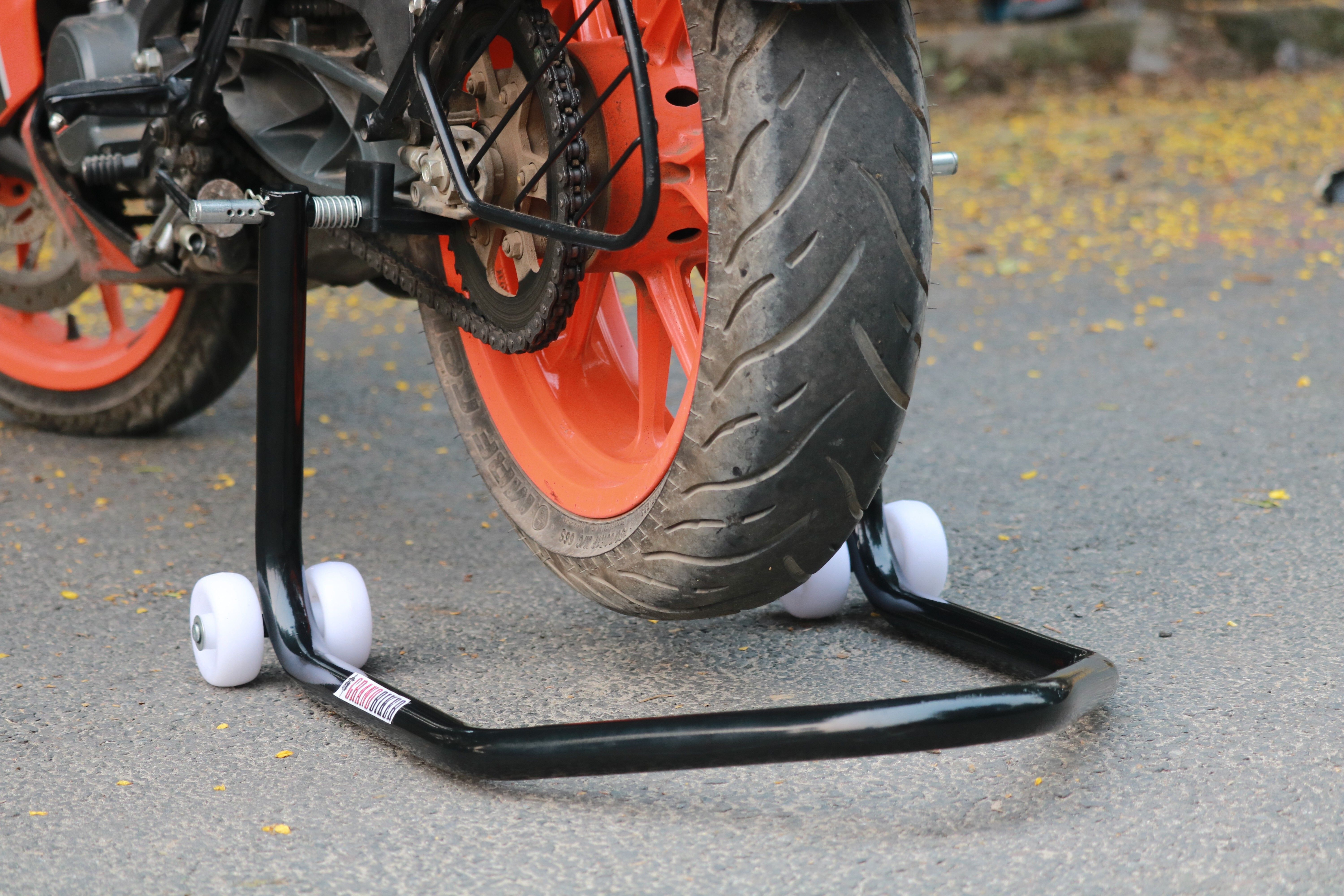 Rear Wheel Paddock Stand with Swing Arm Rest Bike Storage Stand