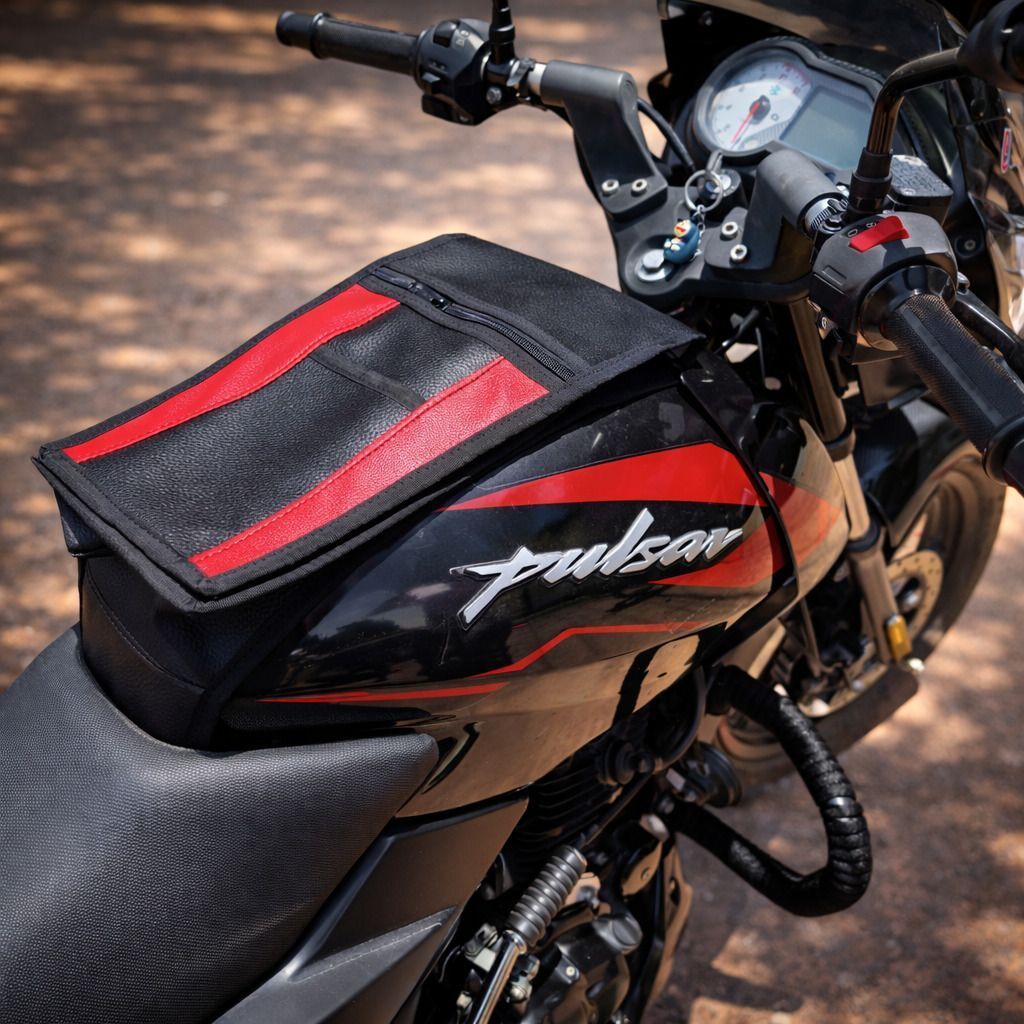 M D Liners pulser RED mobile pouch tank cover AIP_2 Strap Bajaj Pulsar, Pulsar 125 Neon, Pulsar 150, Pulsar 200 NS DTS-i Bike Tank Cover-image-22