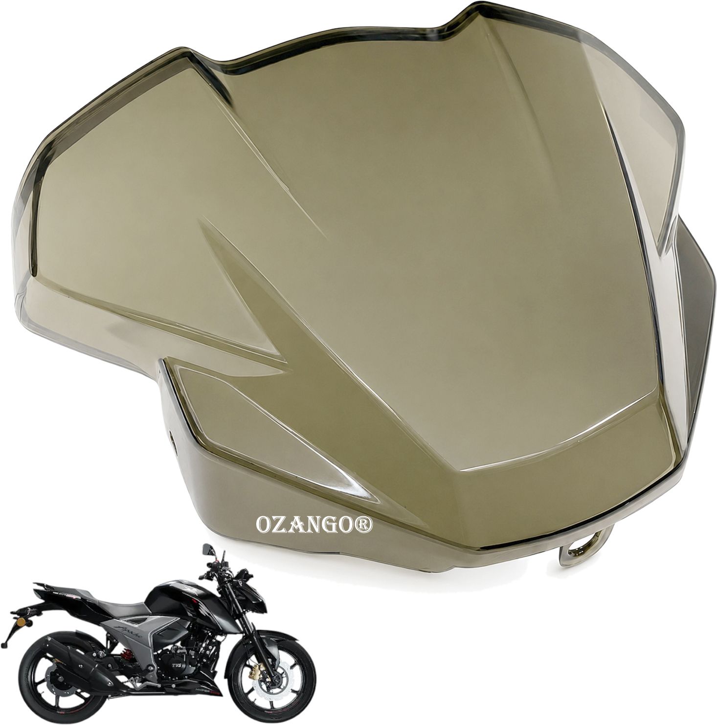 ozango Motorcycle Front Visor Flyscreen Guard for Apache RTR 160 4V Bike Windshield-picture-5