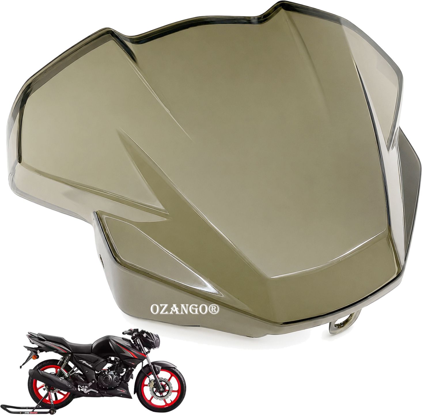 ozango Front Visor Glass Shield Protector for Apache RTR 160 4V Bike Windshield-picture-8