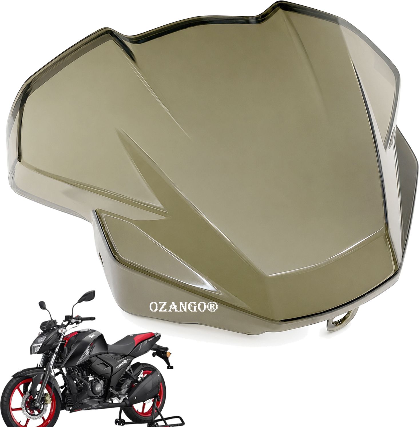 ozango Motorcycle Wind Screen Flyscreen Guard Glass for Apache RTR 160 Bike Windshield-picture-10