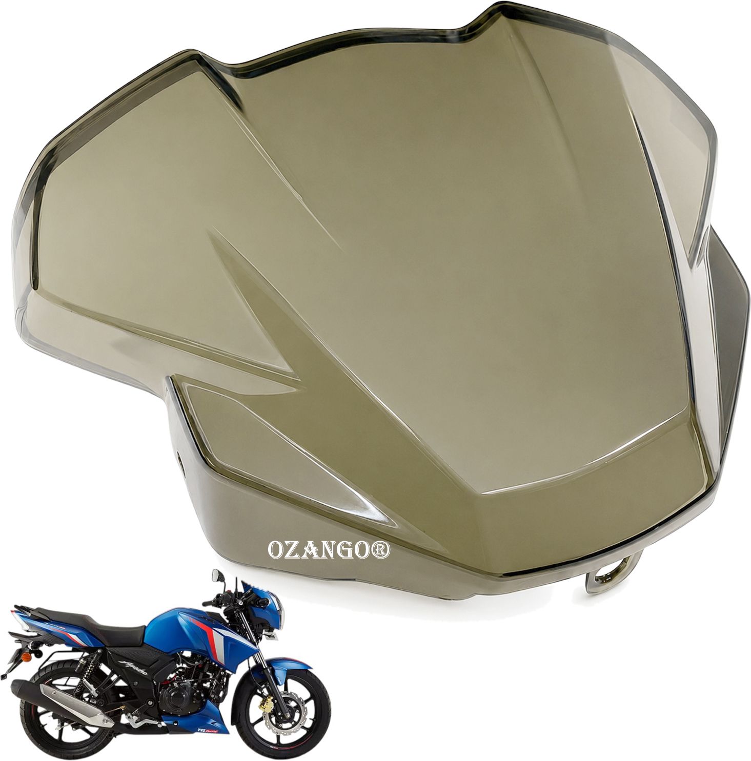ozango Motorcycle Flyscreen Windshield Guard for Apache RTR 200 4V Bike Windshield-picture-0