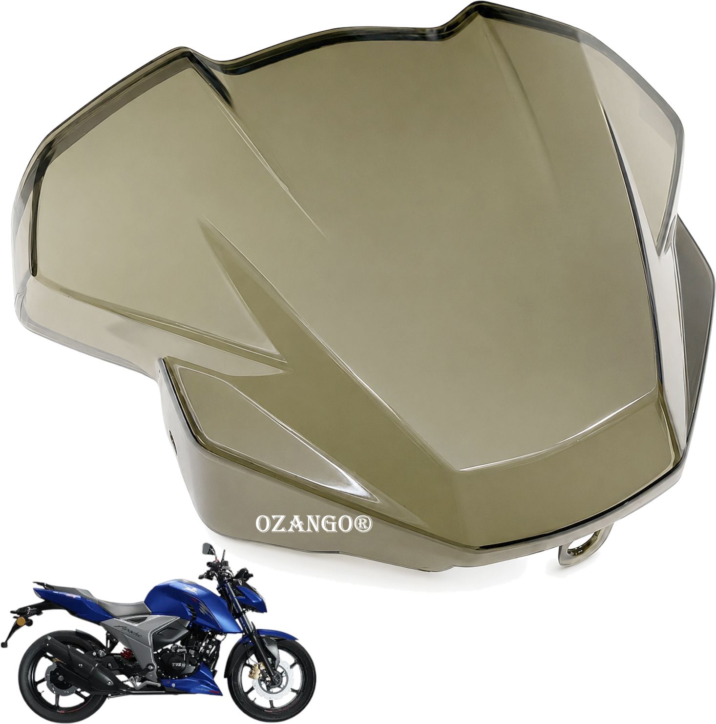 ozango Front Wind Screen Glass Guard Shield for Apache RTR 160 4V Bike Windshield-picture-13