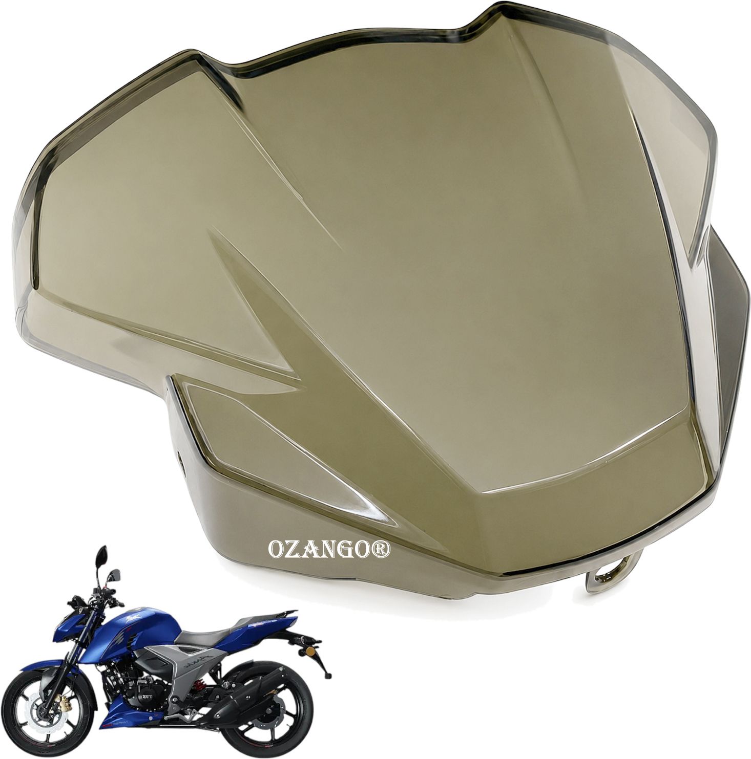 ozango Bike Windshield Glass Flyscreen Guard Shield for Apache RTR 160 Bike Windshield-picture-15