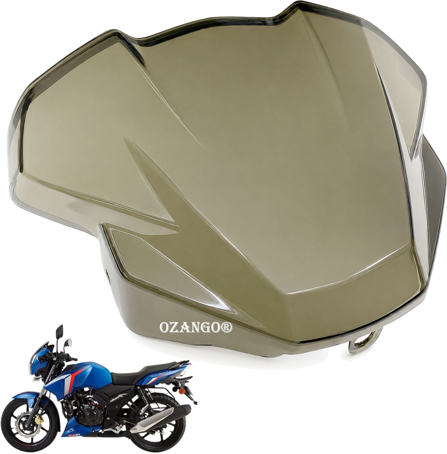 ozango Front Wind Screen Shield Protector for Apache RTR 200 4V Bike Windshield-picture-11