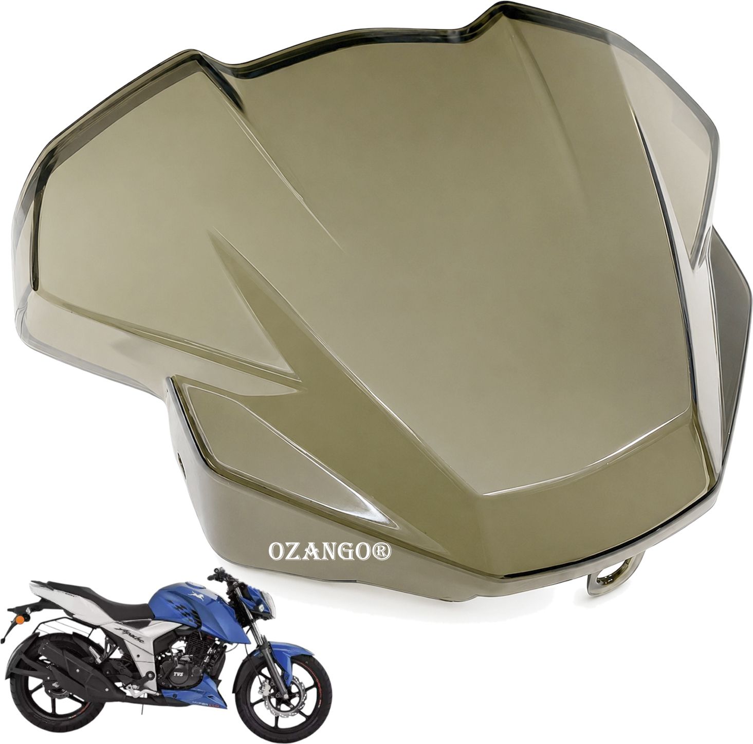 Bike Front Flyscreen Glass Shield for Apache RTR 160 4V Bike Windshield-image-47