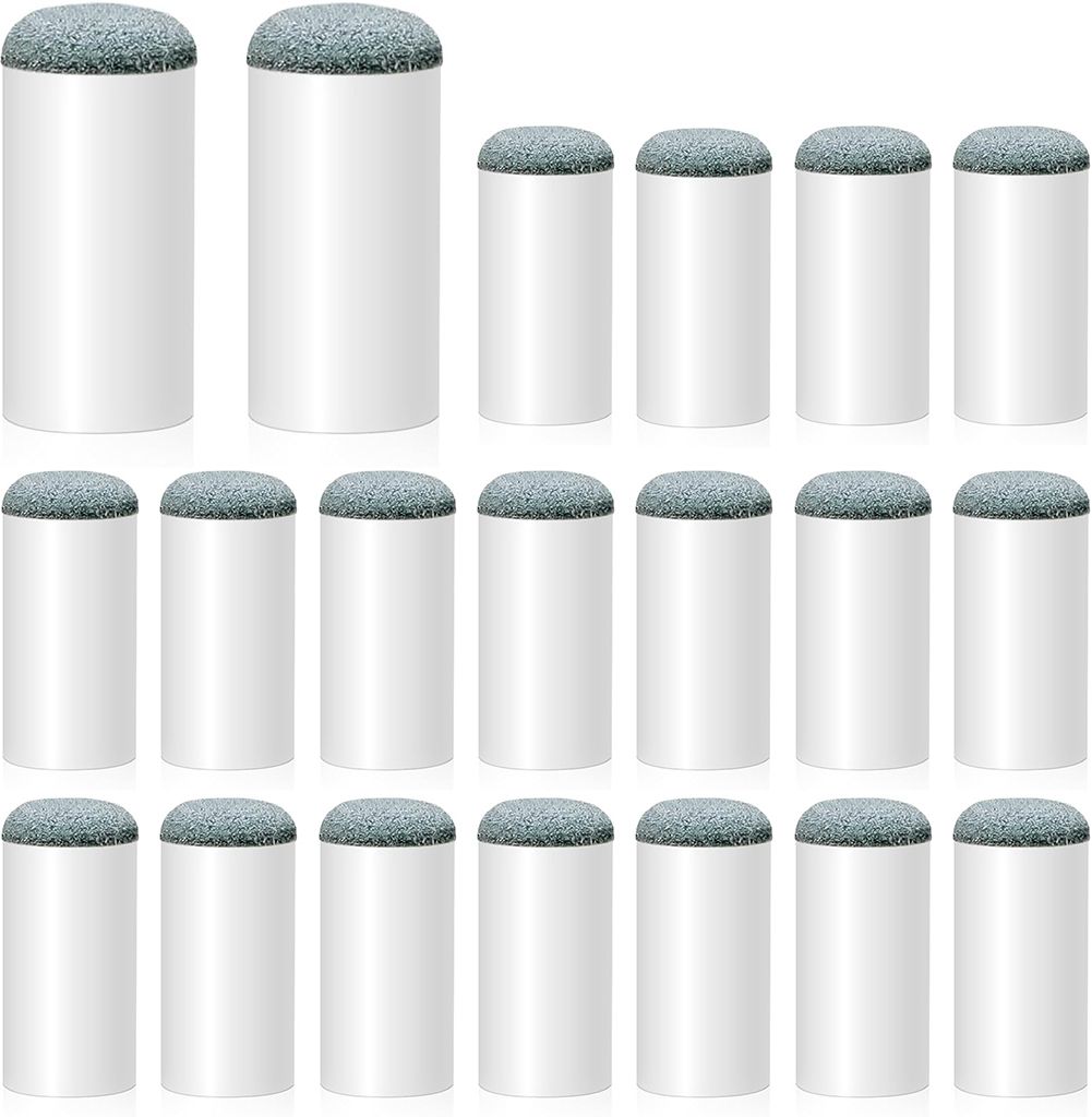 20 Pcs Cue Tips 9mm Slip-On Cue Stick Tips Replacement for Billiards Cue Tip