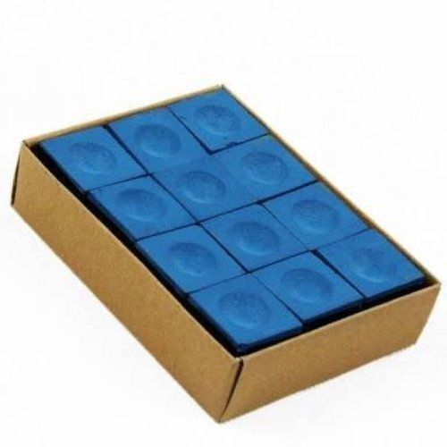 Pool Chalk Billiards Snooker & Pool Chalk for Cue Sticks, 12 pcs, Blue Cue Chalk