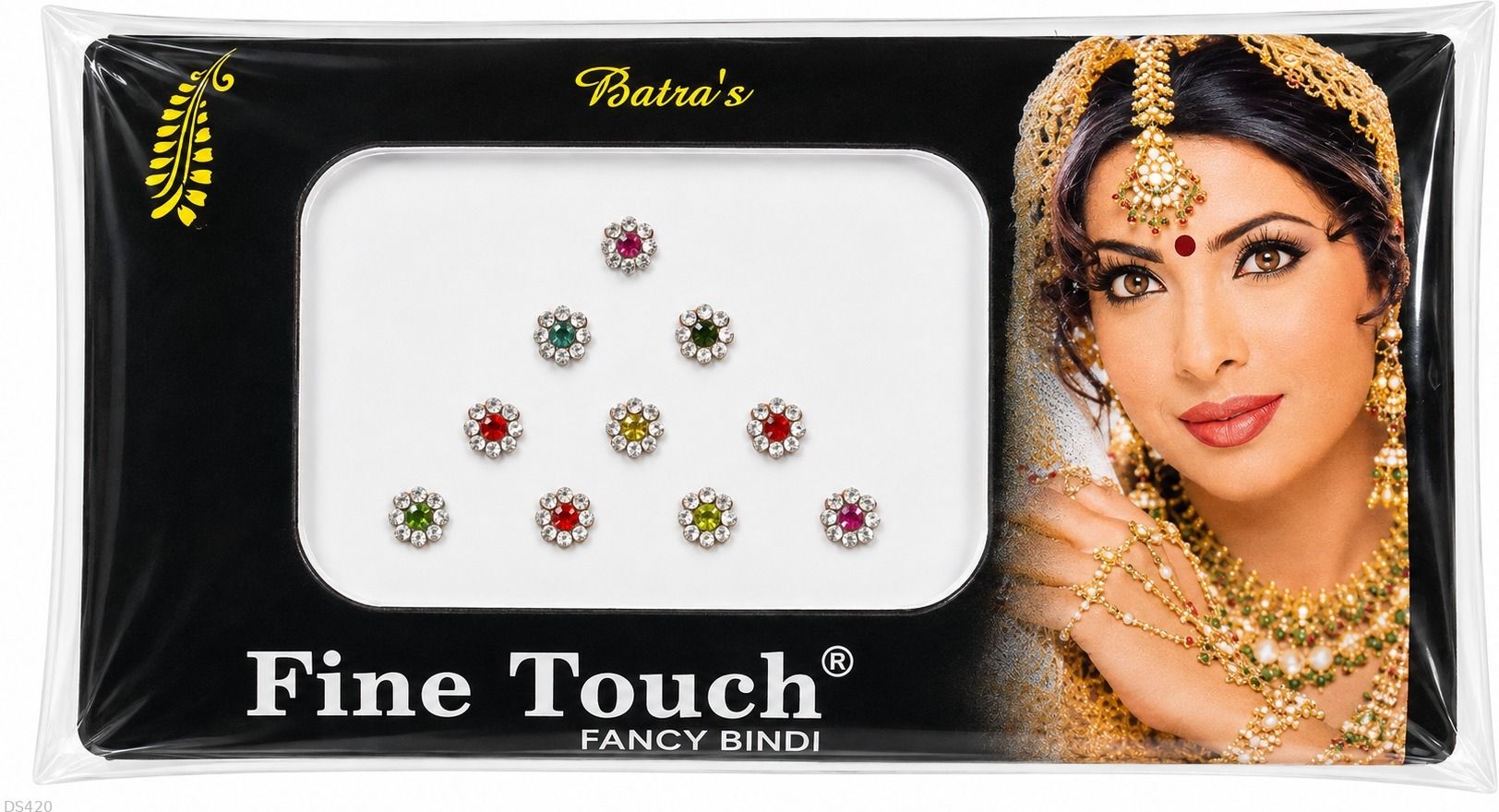 fine touch White Stone Multicolor Floral Design Bindi @77 Forehead Multicolor Bindis-picture-36