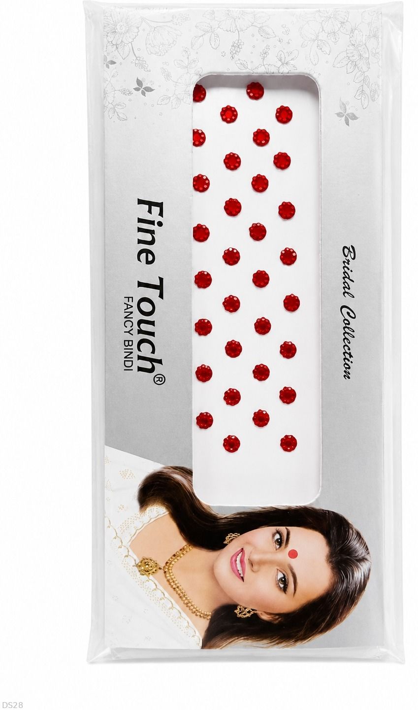 fine touch Red Floral Texture Medium Bindi @438 Forehead Multicolor Bindis-picture-11