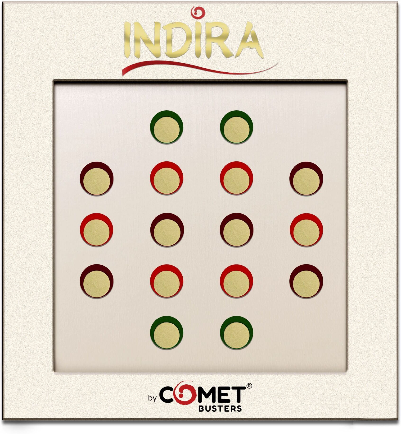 comet busters Indira Premium Tricolor Velvet Plain Round Bindi for Women & Girls Forehead Multicolor Bindis-picture-6