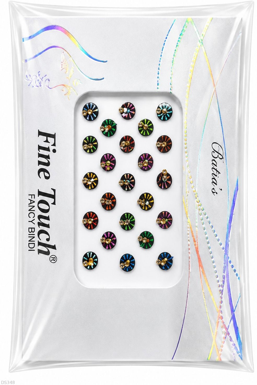 fine touch Batra Multicolor Mixed Flower Design Bindi @466 Forehead Multicolor Bindis-picture-13
