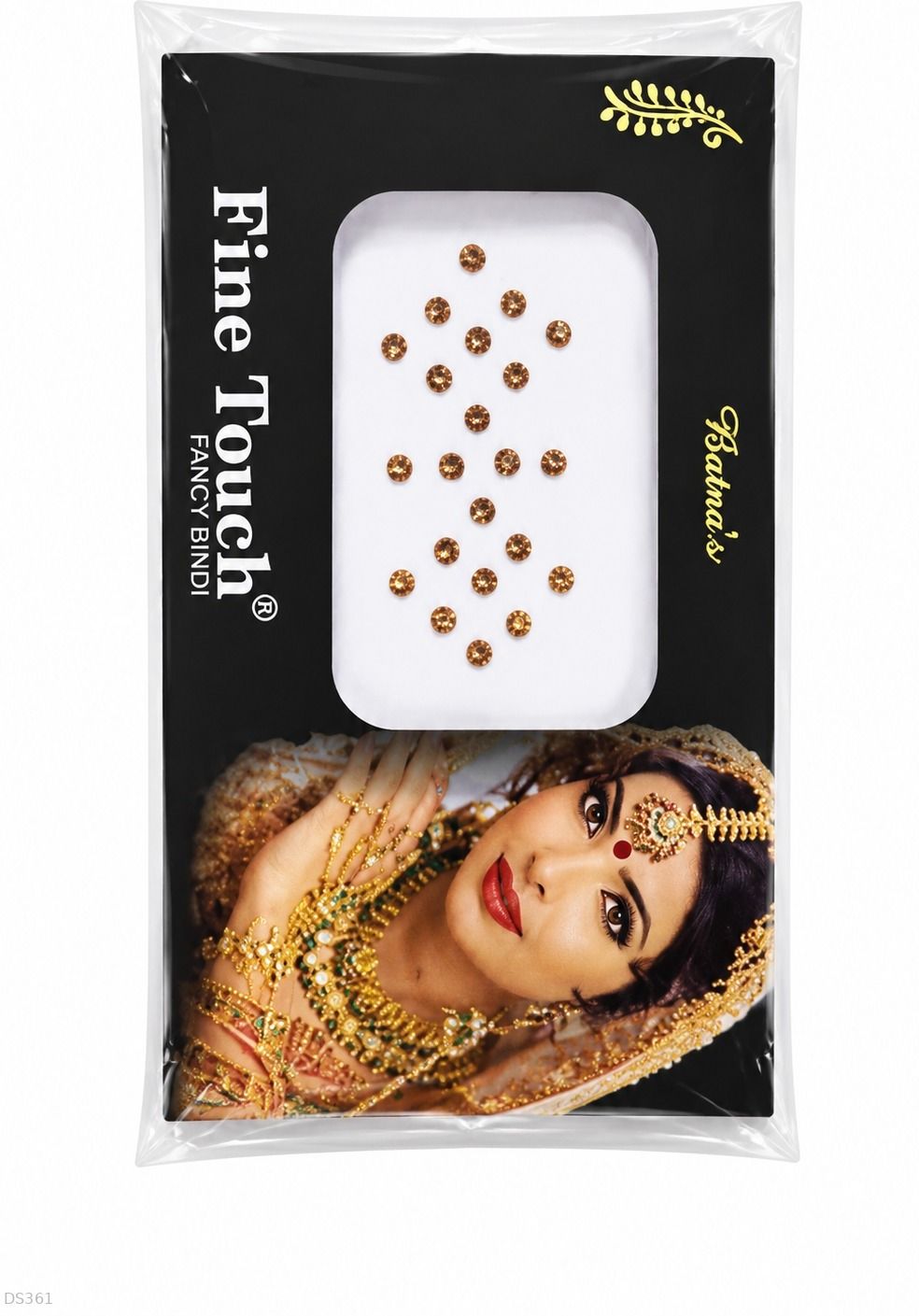 fine touch Golden Stone Textured Design Bindi @176 Forehead Multicolor Bindis-picture-44