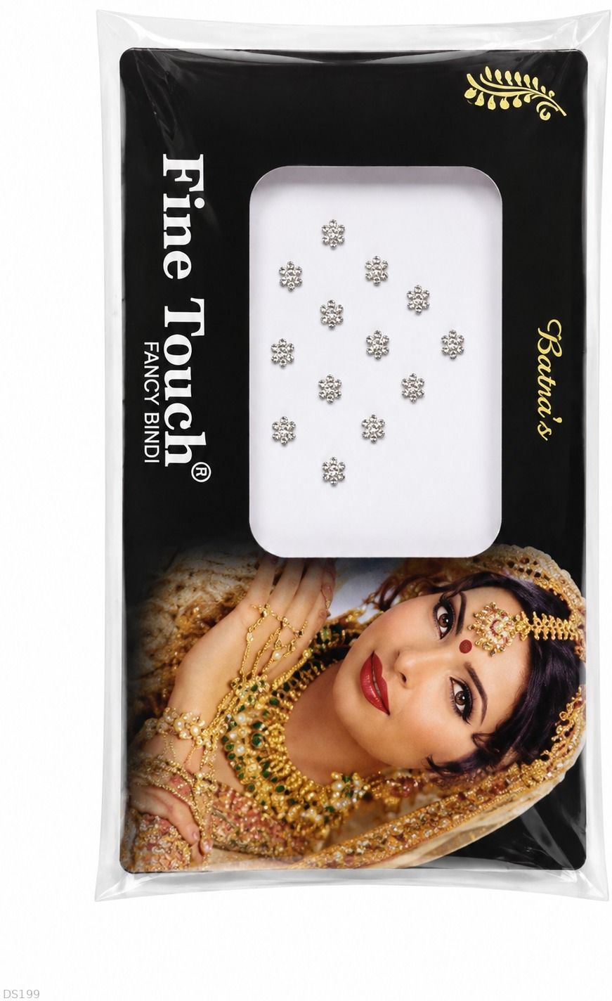 fine touch White Floral Silver Design Bindi @320 Forehead White Bindis-picture-37