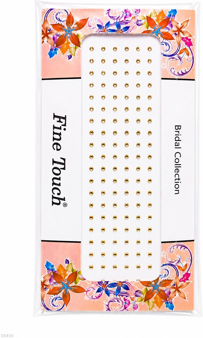 fine touch Golden Stone Bridal Collection Bindi @75 Forehead Multicolor Bindis-picture-48