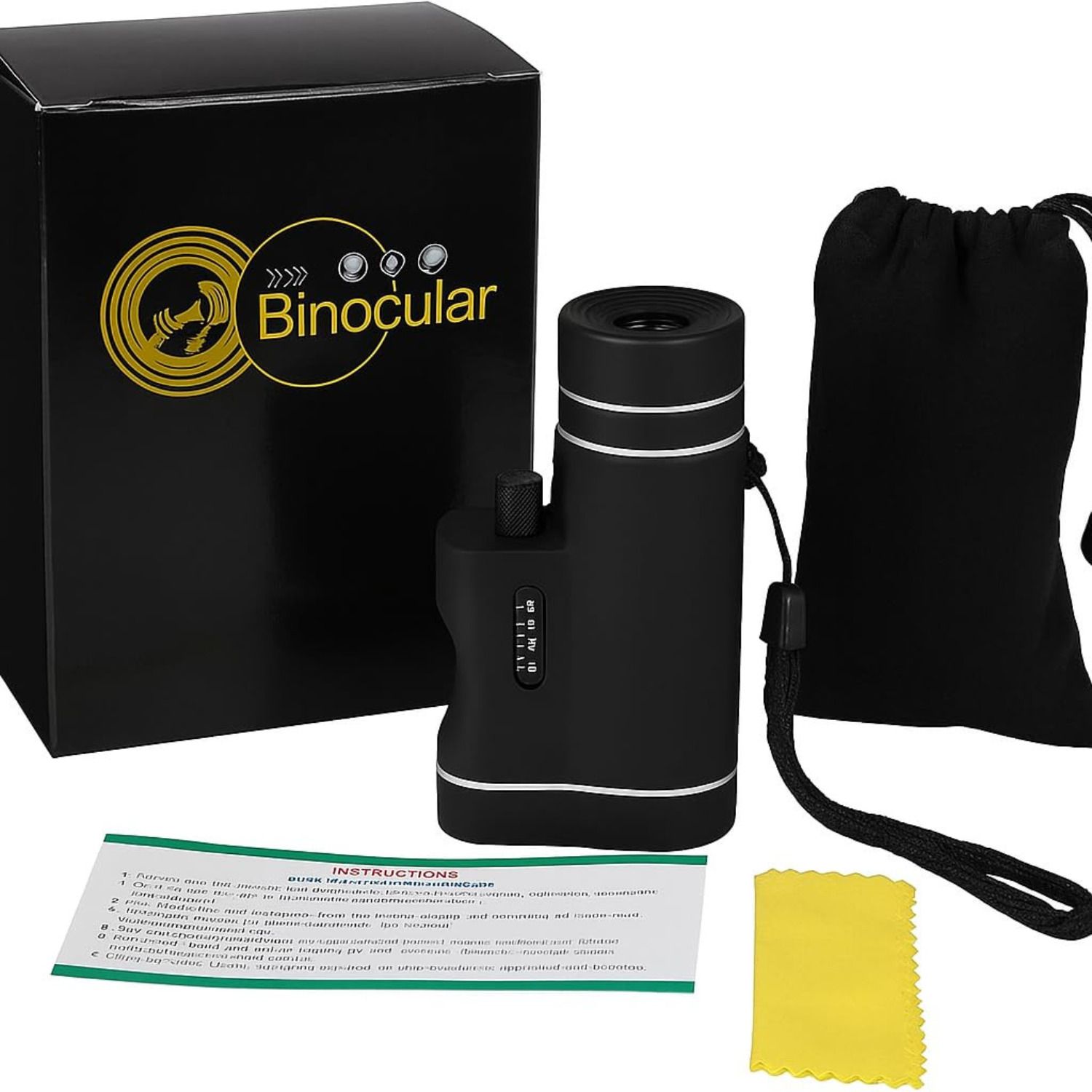 Kickzu High-Definition Monocular Telescope 10x30 with Compass, UV Disinfection Binoculars-image-18