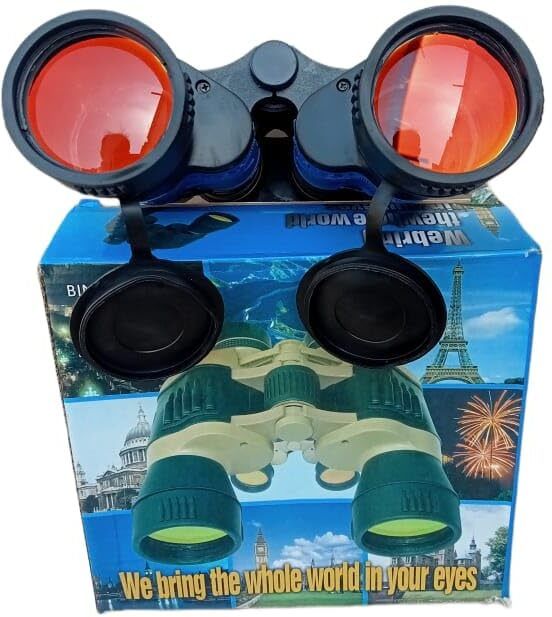 KidsCorner Binoculars, HD Folding Lens for Long Distance Viewing & Bird Watching with Pouch Binoculars-image-43