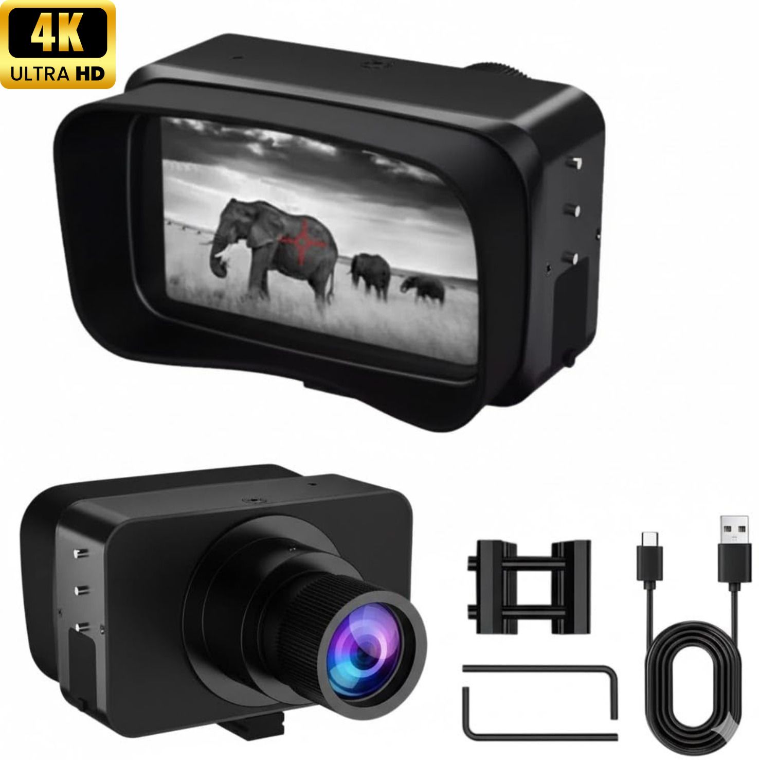 SHOPONIL 4K Night Vision Monocular Digital Camera with 3" TFT Screen, 2000mAh Battery Digital Binoculars-picture-25