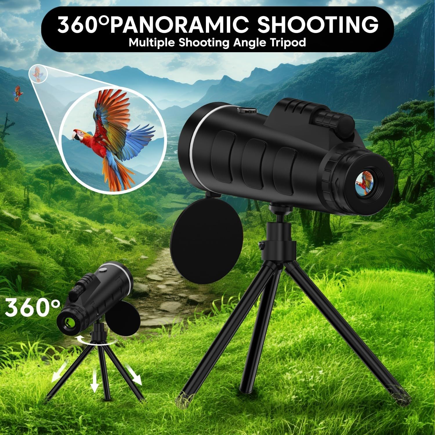 Voltegic Panda 40x60 Professional Monocular Telescope for Long Distance Viewing Monocular-image-48