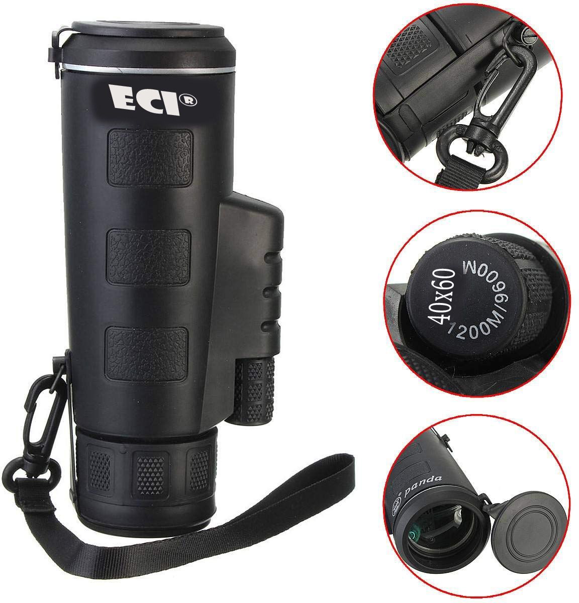eci drumstone optical monocular camping panda binoculars telescope monocular