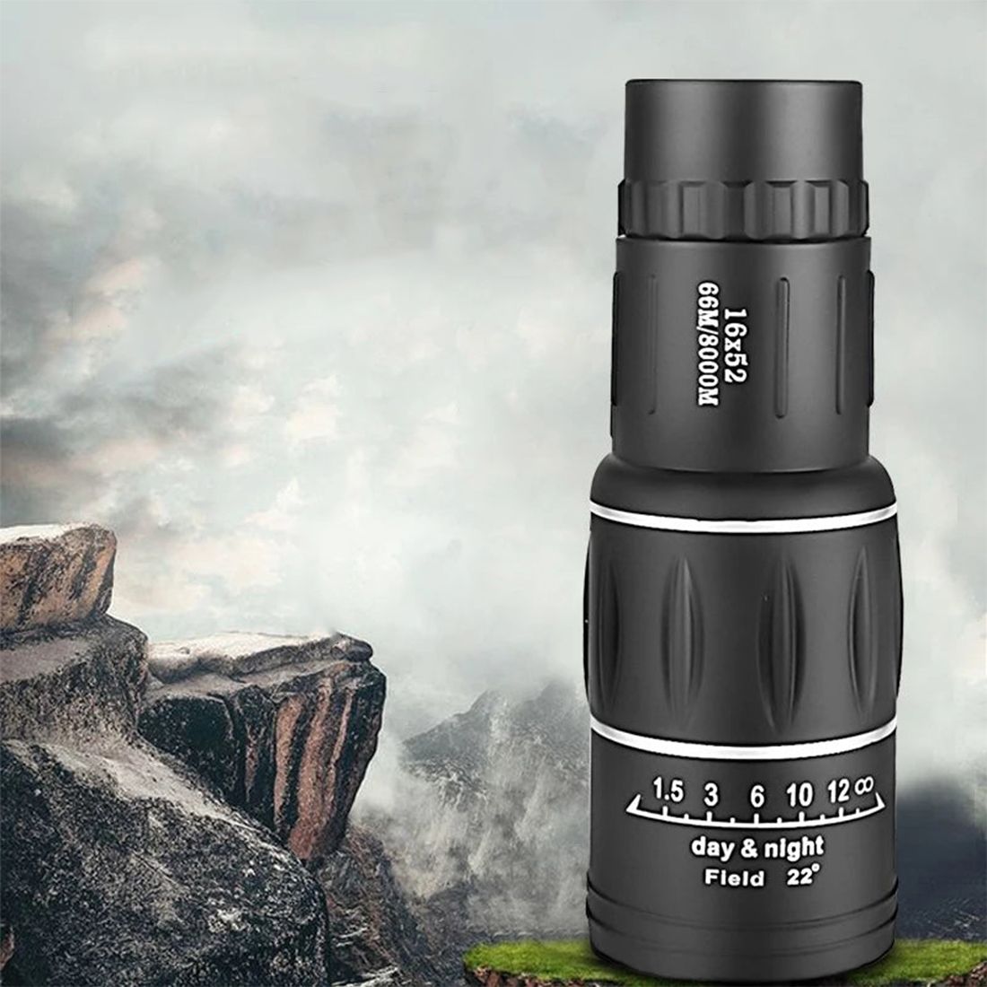 Bushnell Professional Monocular 16x52 waterproof Silicone Body 16x Zoom Monocular-image-1
