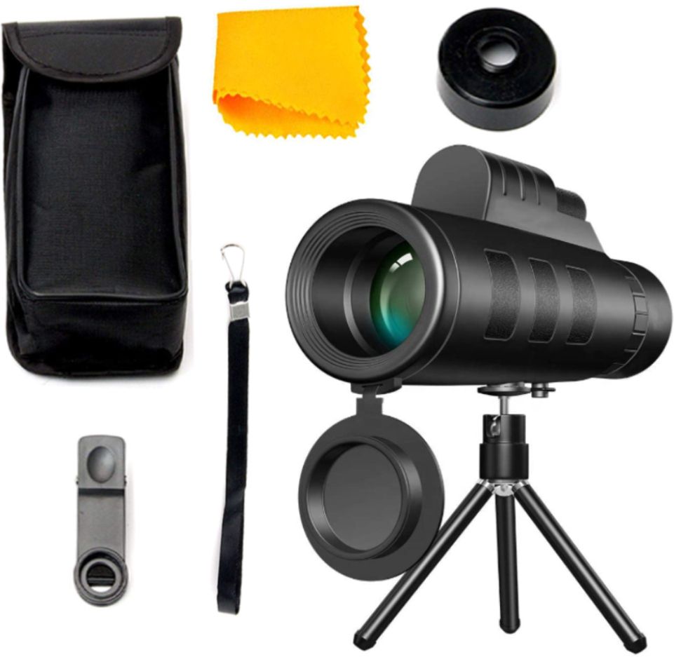OVER BELIEVE High quality 40x60 portable black telescope monocular binocular Binoculars-image-33
