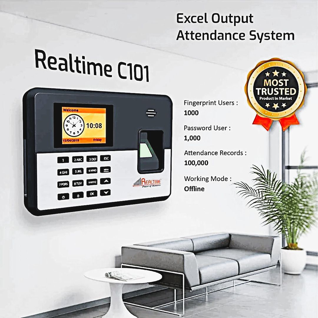 realtime C101 Better Quality Secure Biometric Attendance Device (Without Wifi) Time & Attendance-picture-26
