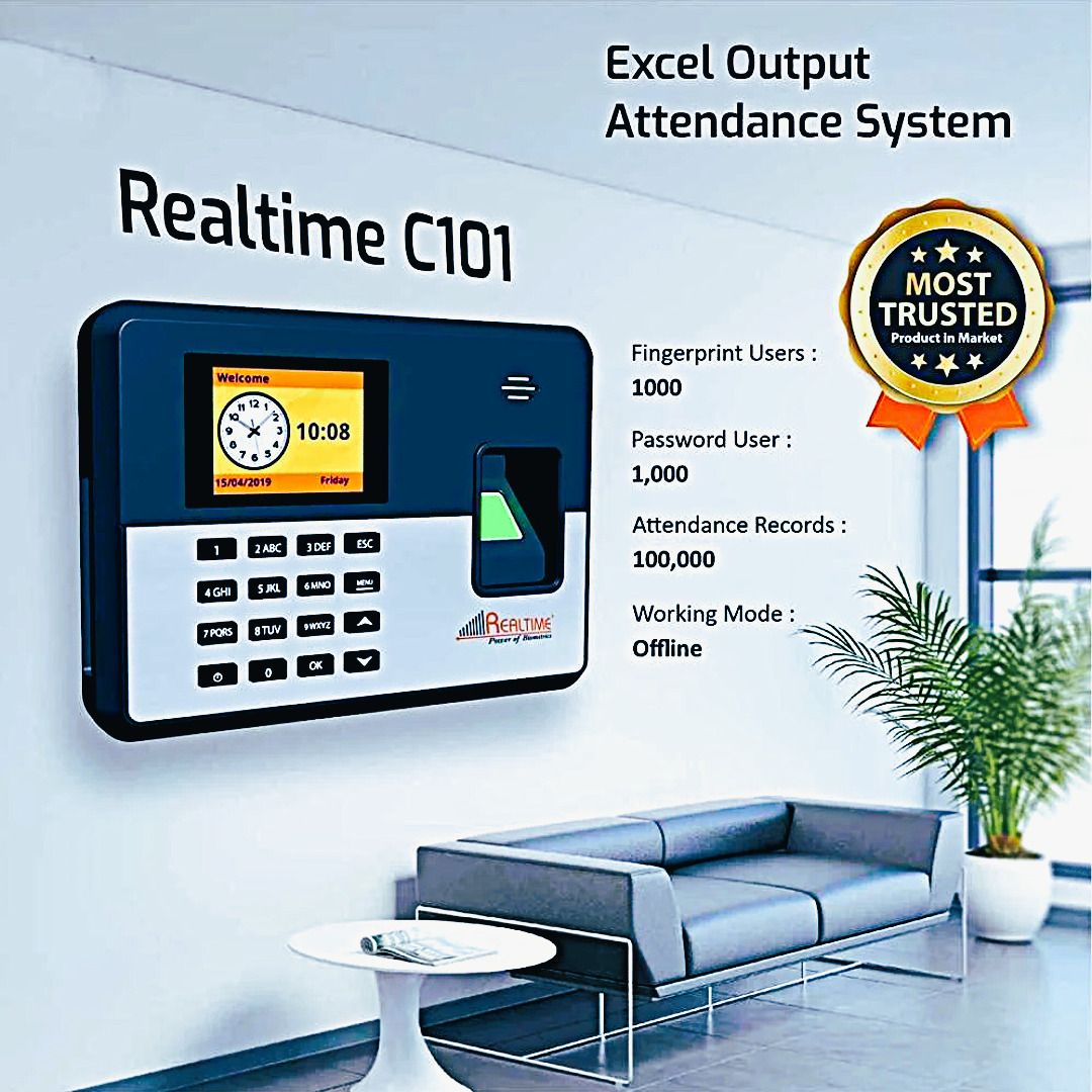 realtime C101 High Quality Secure Biometric Attendance Device for School (Without Wifi) Time & Attendance-picture-18