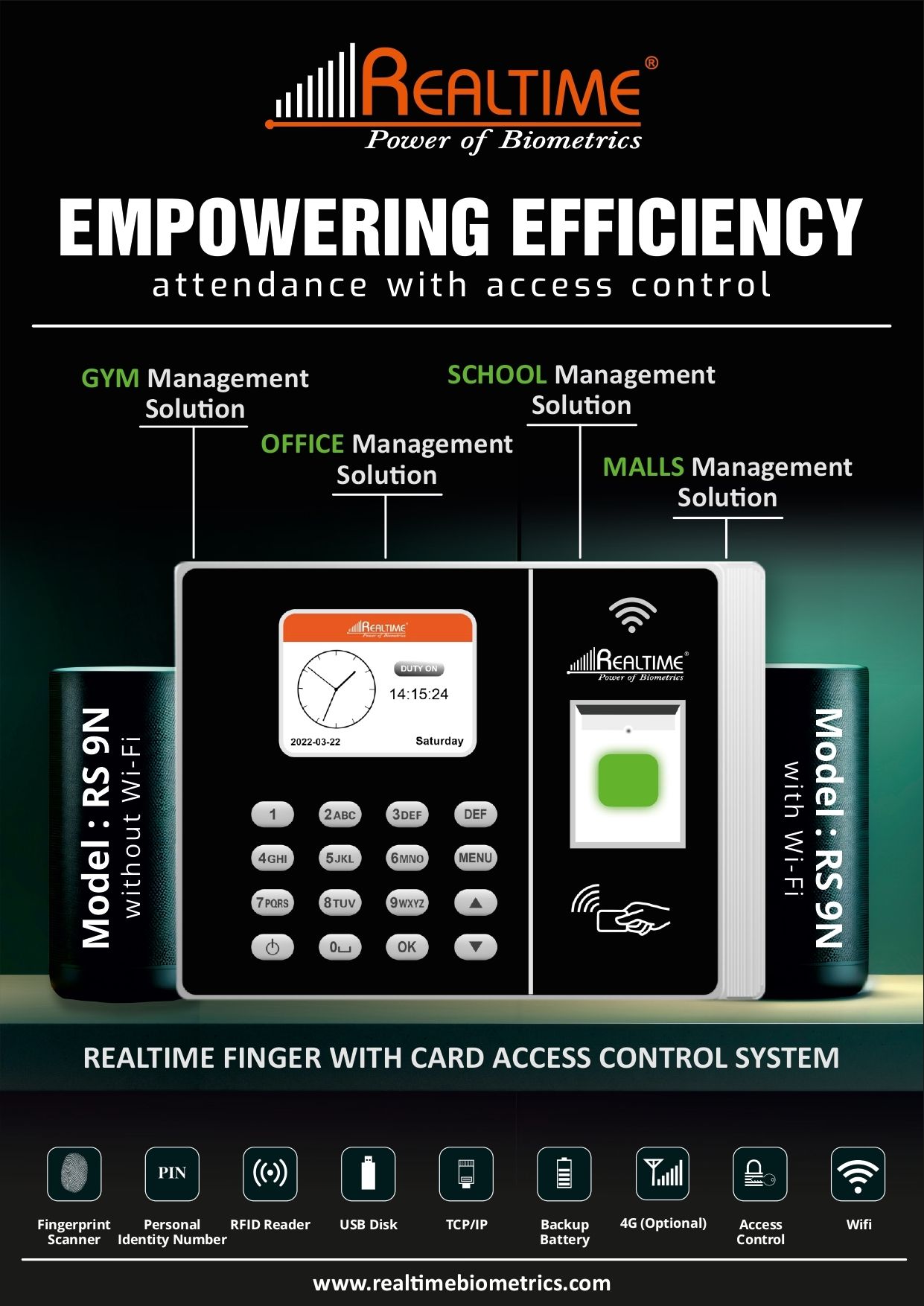 realtime RS 9N Fingerprint Attendence 14 Months Warrenty & 250 Free Cloud User for 1 Year Time & Attendance-picture-20