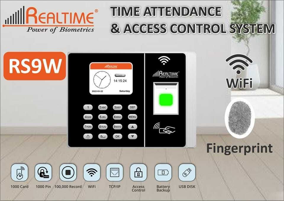 realtime RS 9W Attendance & 250 Free Cloud User For 1 Year & Access Control with Wifi Time & Attendance-picture-33