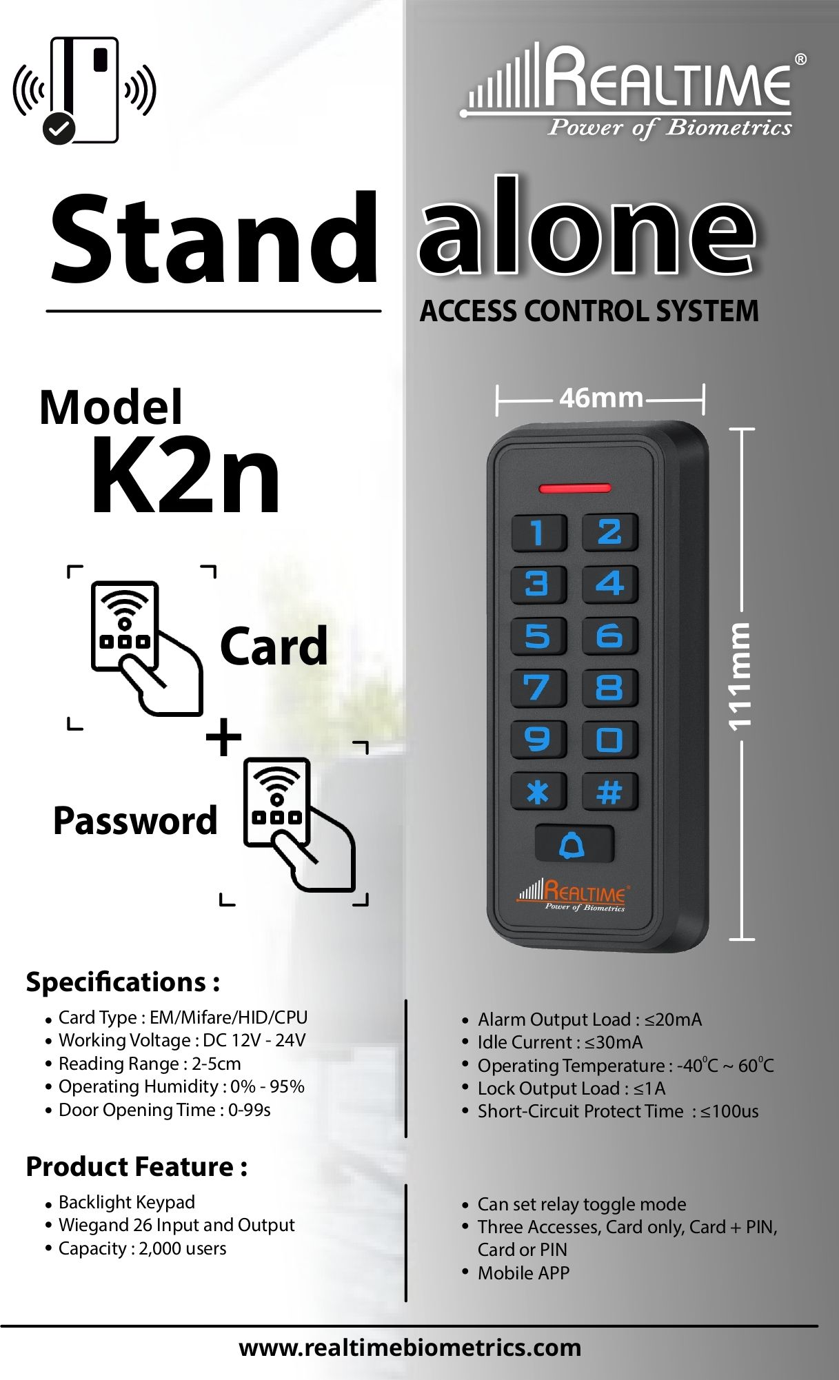 realtime K2s Best Quality Stand Alone Access Control-picture-14