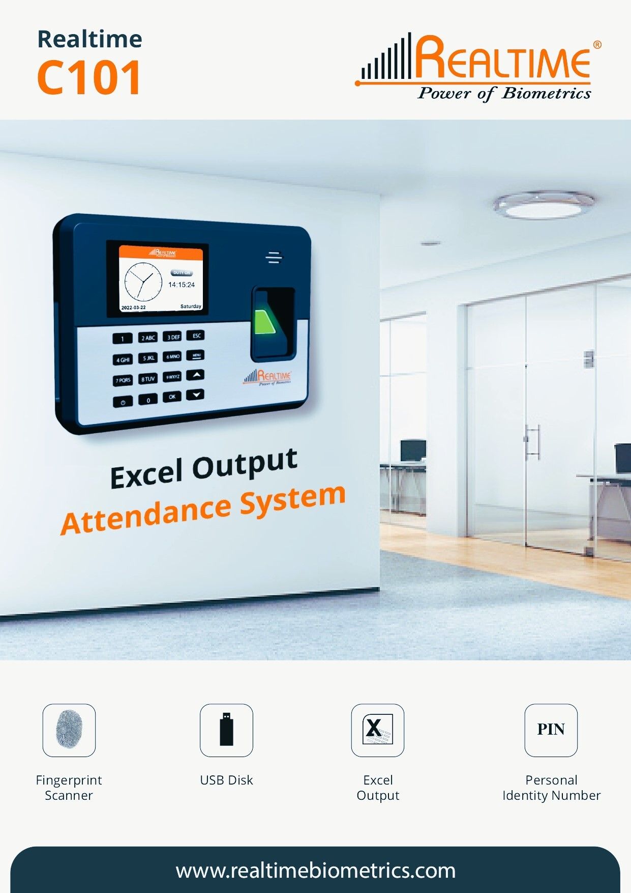 realtime C101 Biometric Fingerprint Scanner Attendance Machine USB Feature Time & Attendance-picture-43