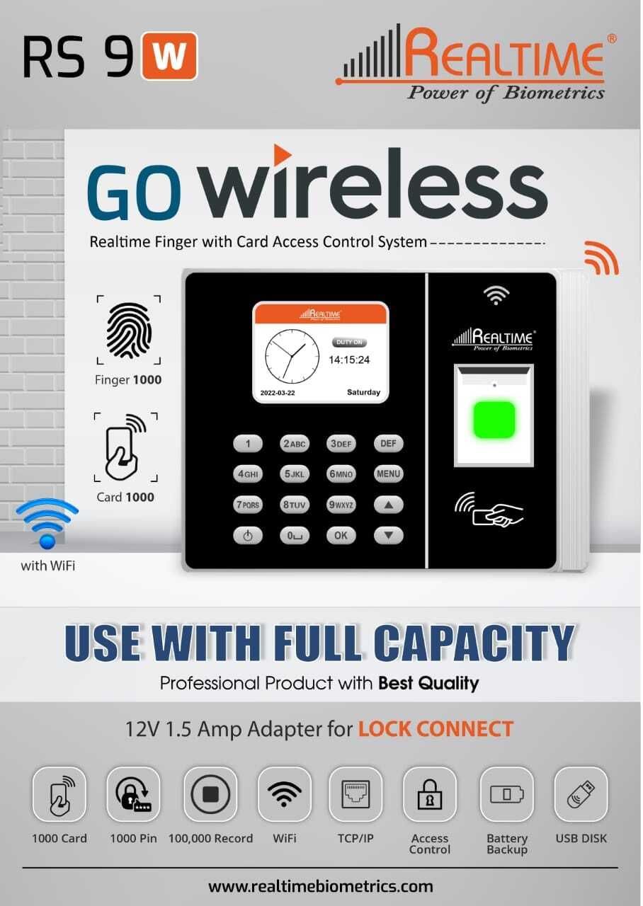 realtime RS 9W Biometric with Access Control & 250 Free Cloud User For 1 Year with Wifi Time & Attendance-picture-16