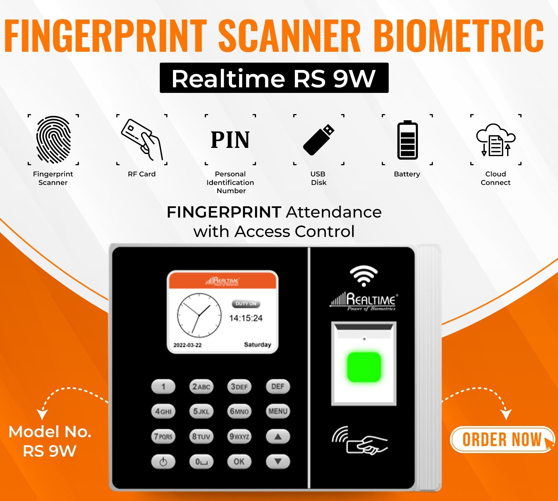 realtime RS 9W Fingerprint Attendance Device & 250 Free Cloud User For 1 Year with Wifi Time & Attendance-picture-48