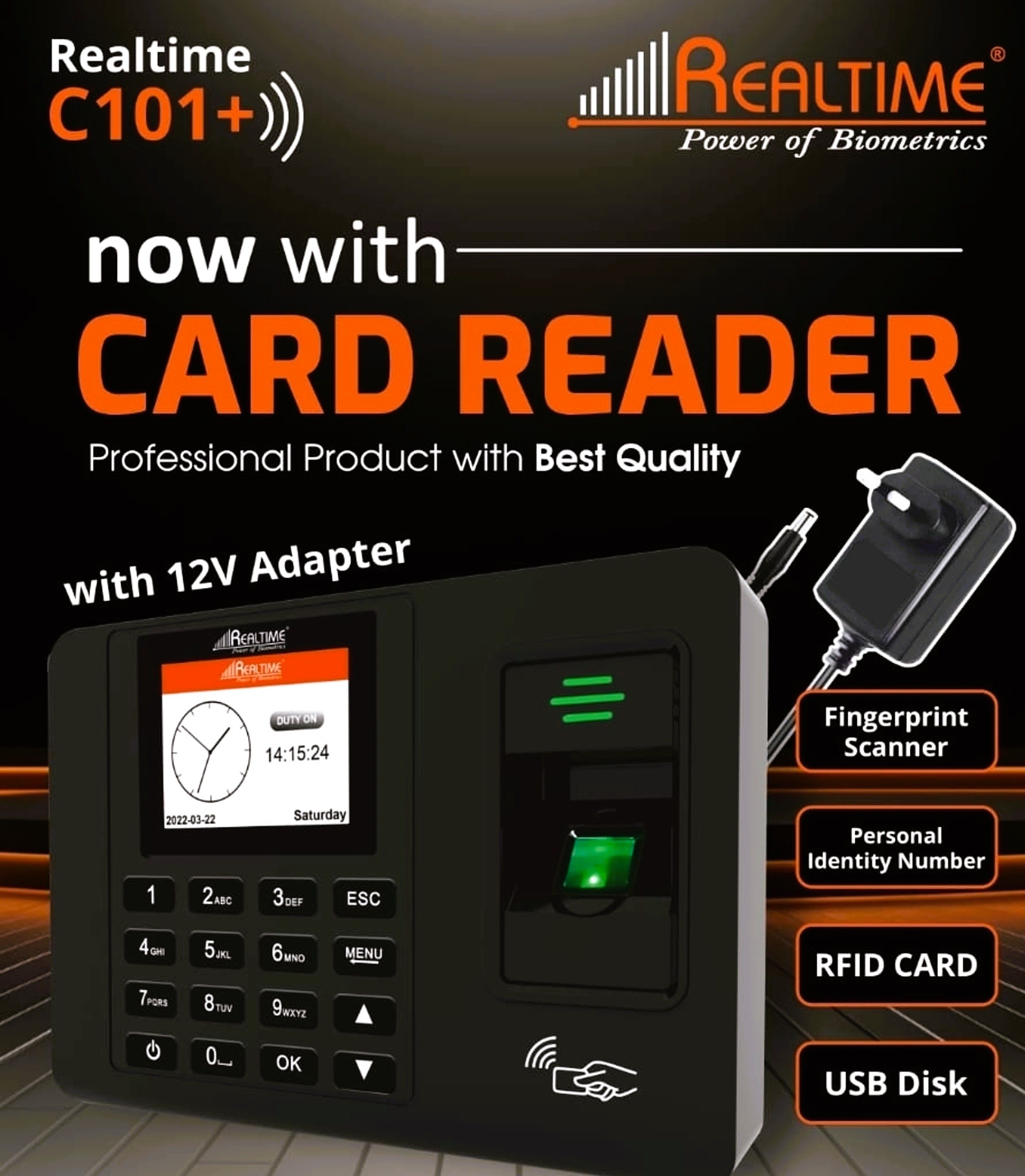 realtime C101+ Fingerprint Scanner Biometric Device with Access Control (No Wi-fi) Time & Attendance-picture-19