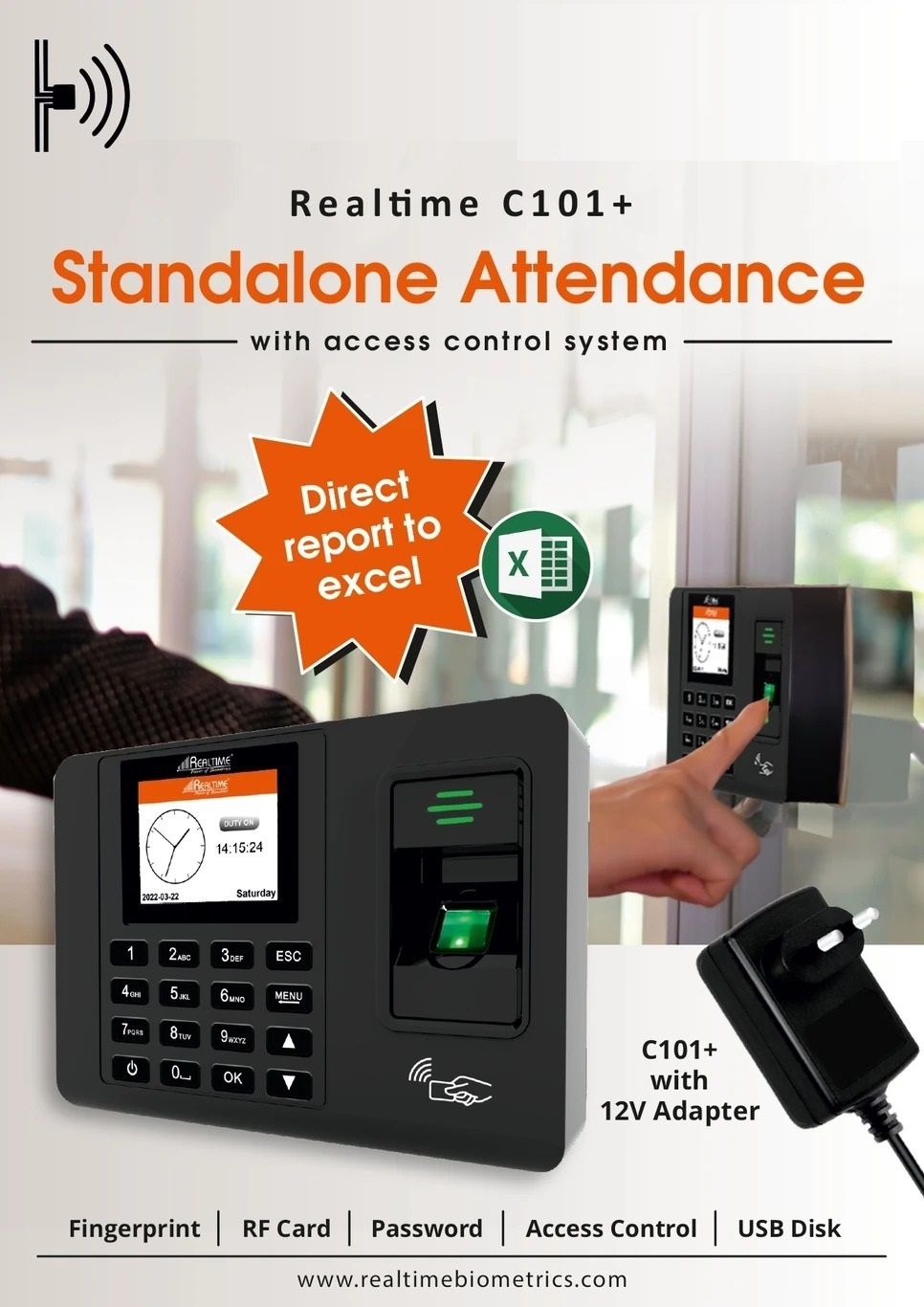 rich polo C101+ Fingerprint Scanner Secure Biometric Attendance Machine Time & Attendance Access Control-picture-24