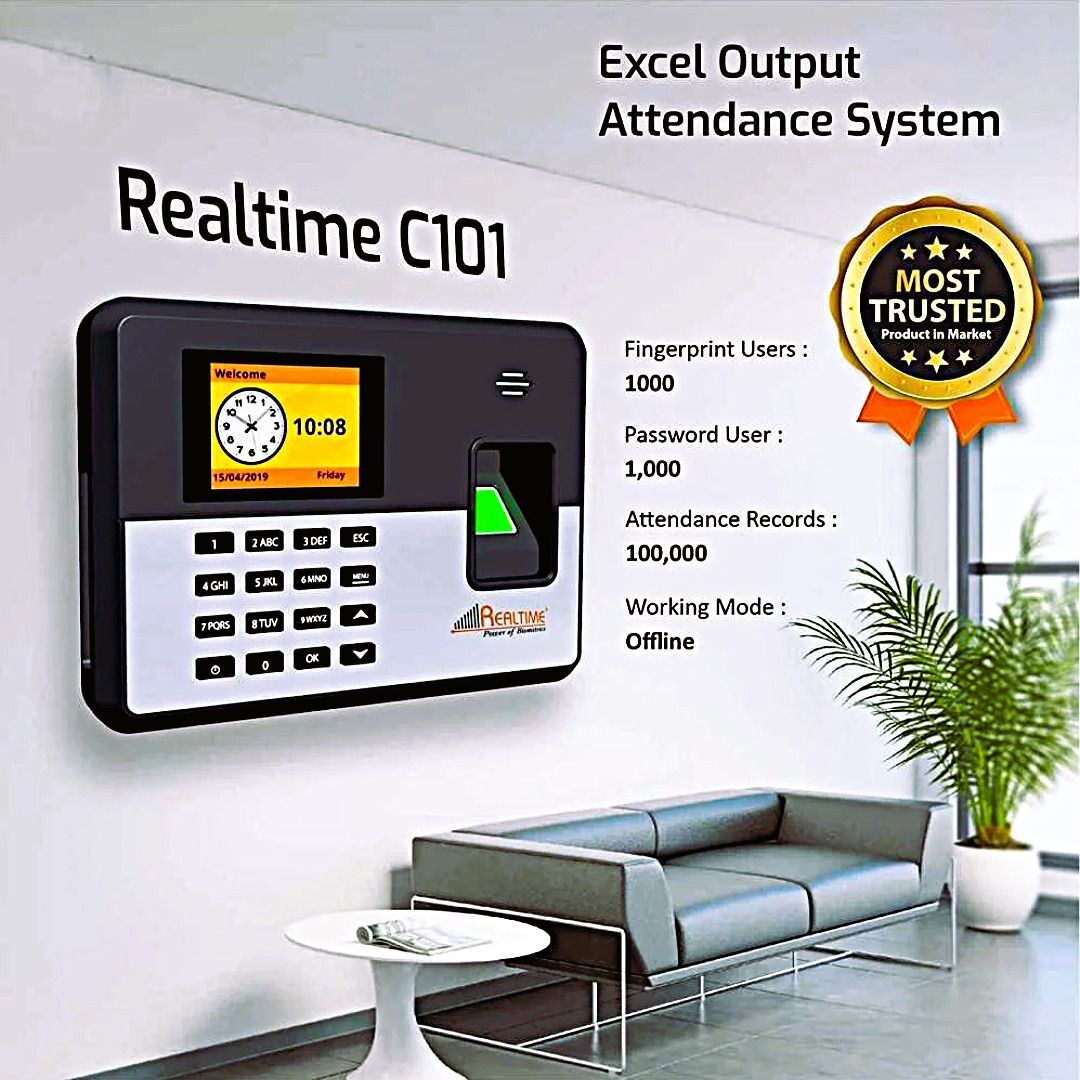 realtime C101 Branded Secure Biometric Attendance Device (Without Wifi) Time & Attendance-picture-22