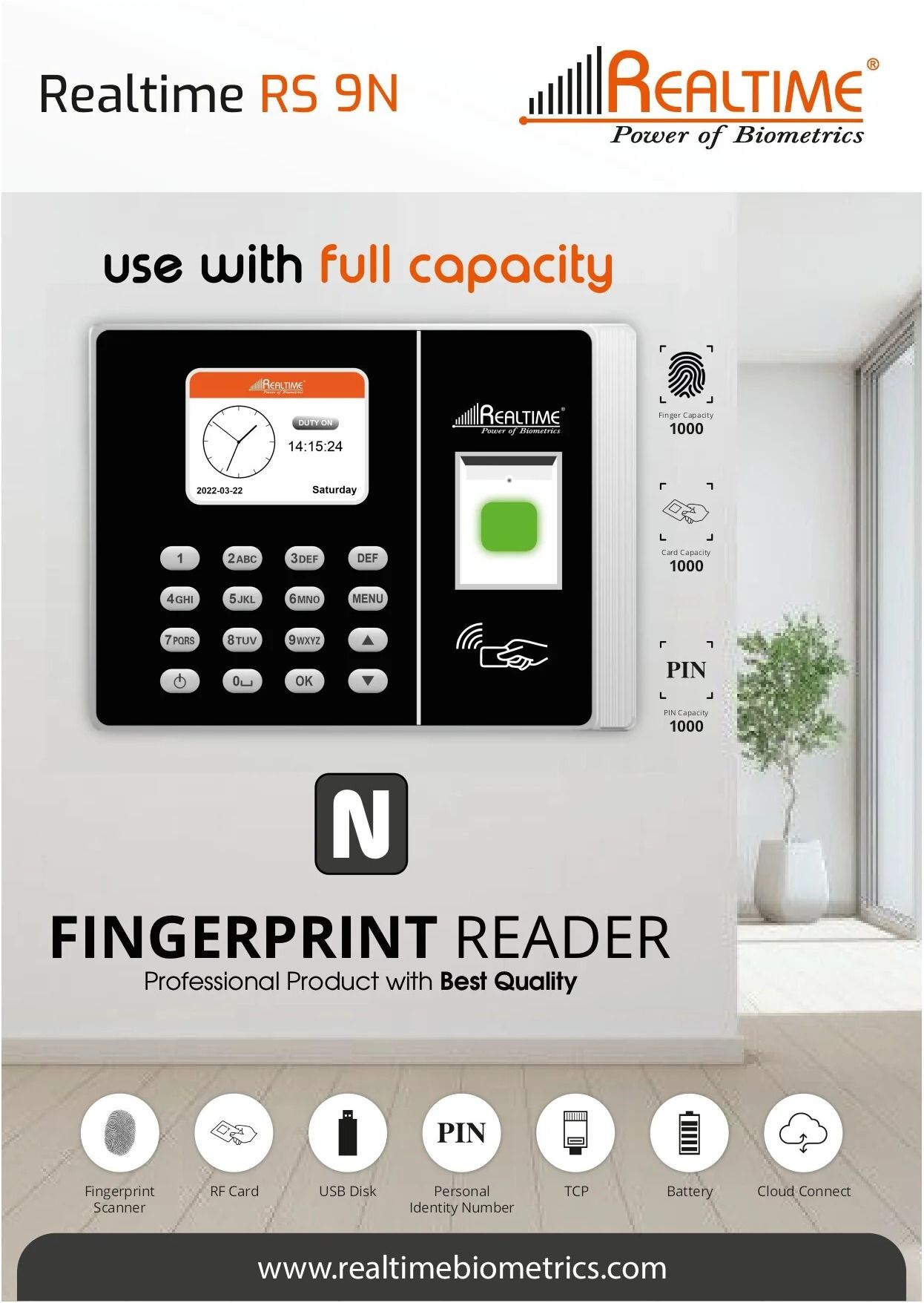 realtime RS 9N Fingerprint Attendance Device & 250 Free Cloud User For 1 Year Time & Attendance-picture-34