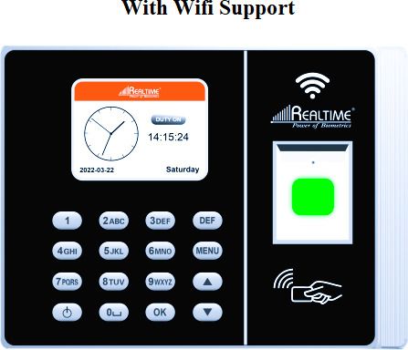 realtime RS9W Wifi Support Secure Biometric Attendance Device Free 100 Cloud User 1 Year Time & Attendance-picture-10