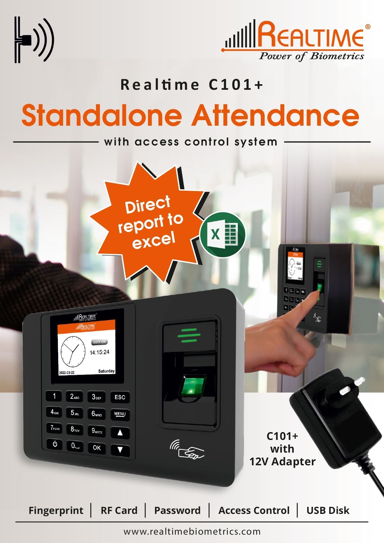 realtime C101+ Fingerprint Scanner Secure Biometric Attendance Machine Time & Attendance-picture-48
