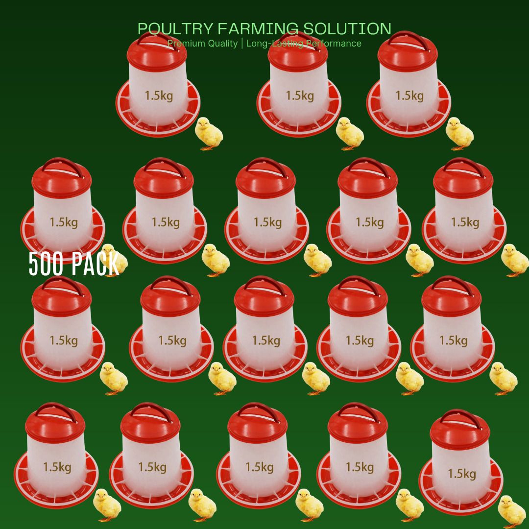 tm&w 1.5KG Poultry Feeding System - Premium Quality Duck & Chicken - 500 Pcs Window Bird Feeder Bird Feeder-picture-40