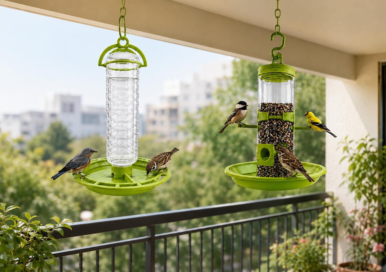 Nature Duo Bird Feeding Set Fruit & Nut Bird Feeder-image-36