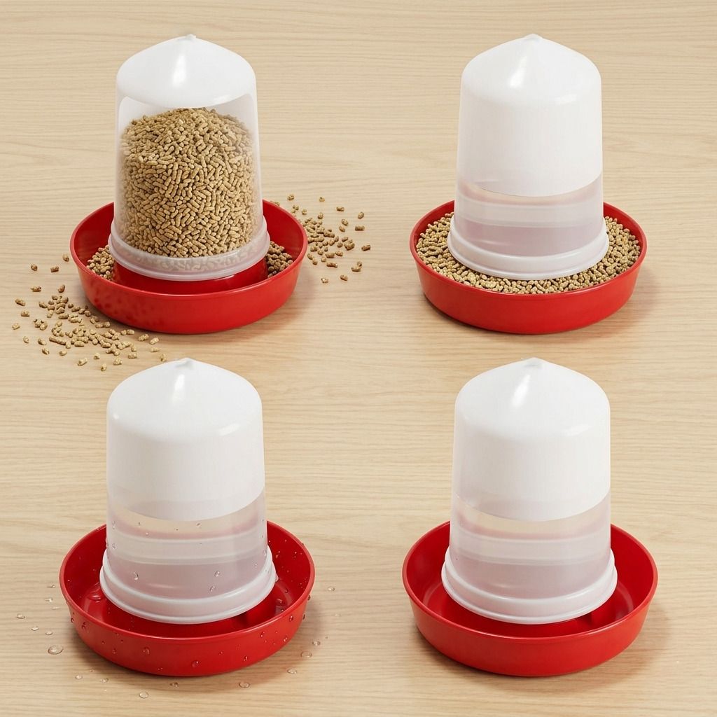 greenrock Chick & Quail Food Feeder & Drinker Combo 500 grams capacity (Pack Of 4) Common Bird Feeder-picture-14